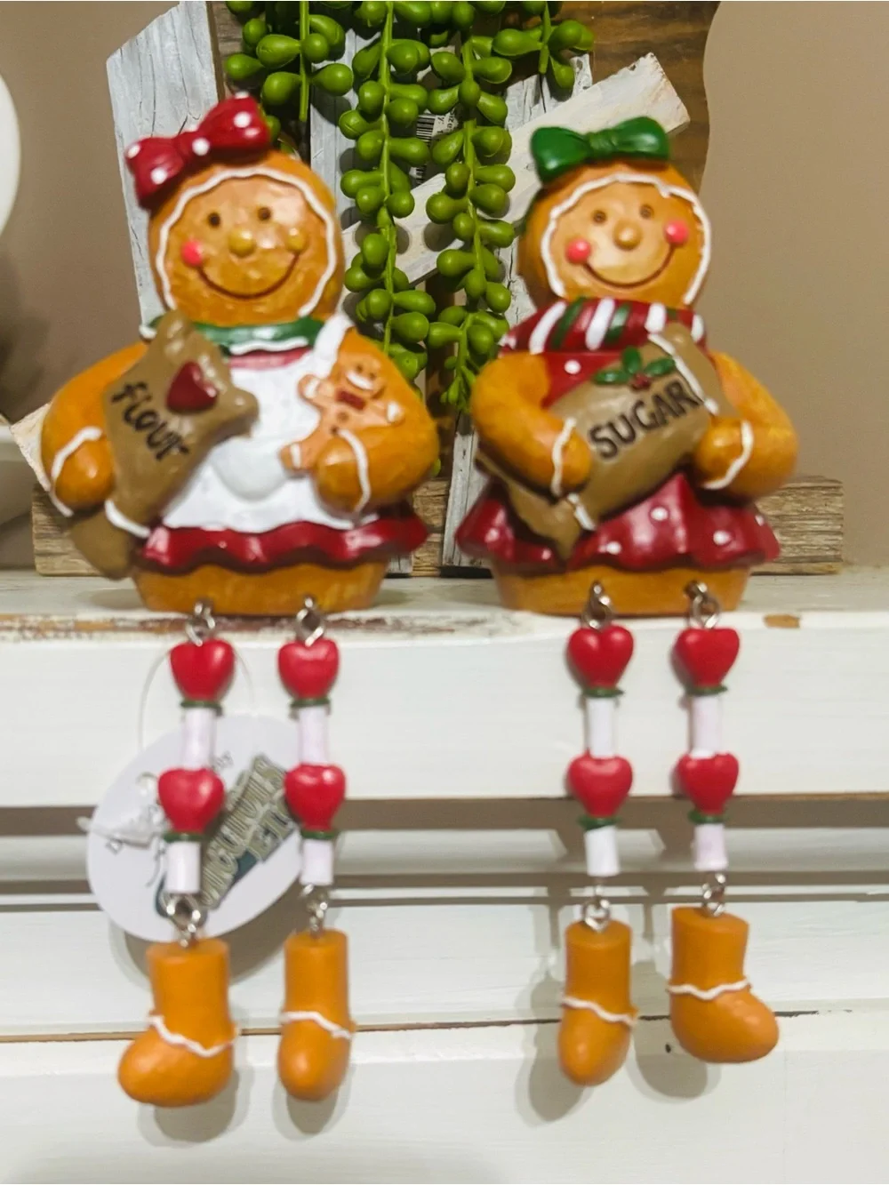4pc ADORABLE Gingerbread Sitters For Canisters/Rae Dunn/Rolling Pins, & MORE